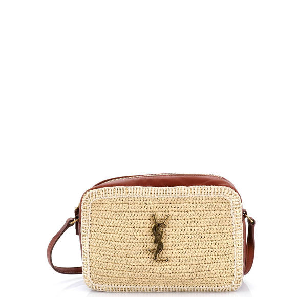 Saint Laurent Small Lou Camera Bag Woven Raffia - Picture 1 of 6